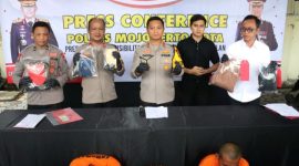Kapolres Mojokerto Kota AKBP Daniel S. Marunduri S.I.K., M.H. dalam Konferensi Pers, (foto: ist)