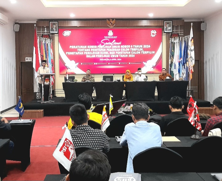 Sambutan Ketua KPU Kabupaten Pasuruan, Zainul Faizin, Saat Sosialisasi (dok. Harianjatim.id)