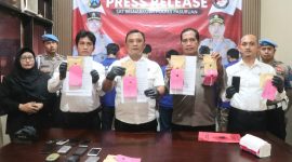 Konferensi Pers Polres Pasuruan, Ungkap Jaringan Pengedar Narkoba ( foto: ist)