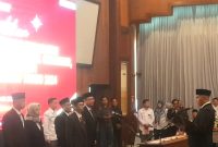 Perwakilan Anggota PPK, saat bacakan Pakta Integritas, dalam Pelantikan (Dok.Harianjatim.id)