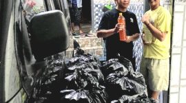 Ratusan botol miras, berhasil diamankan Satresnarkoba Polres Pasuruan, (foto: ist))