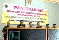 Penyuluhan Program PTSL, Desa Sumber Cangkring, Kecamatan Gurah, Kabupaten Kediri Oleh BPN (foto:ist)