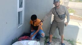 Kapolsek Purwodadi, AKP. Pujianto bersama jajarannya, saat amankan ratusan Mercon (foto: ist)
