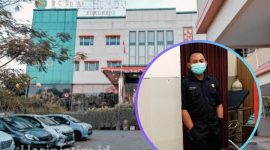 Suasana RS. Prima Husada dan Oknum Satpam, Berlokasi di Desa Sukorejo, Kecamatan Sukorejo, Kabupaten Pasuruan (dok. Harianjatim.id)