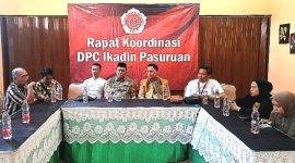 Rapat Koordinasi antar sesama pengurus beserta anggota DPC Ikadin Pasuruan (dok. Harianjatim.id)