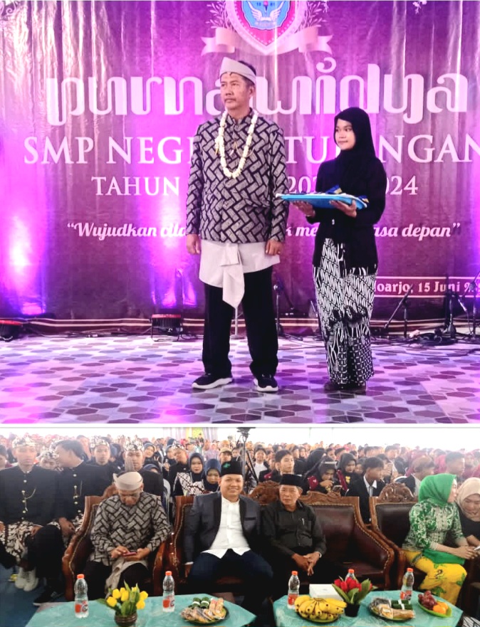 Suasana Purnawidya SMPN 1 Tulangan, Sidoarjo berlangsung meriah (foto: ist)