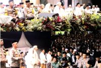 Polresta Sidoarjo,  menggelar Sholawat dan Ceramah Kebangsaan, di GOR Sidoarjo (Dok. Harianjatim.id)