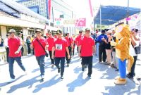 Salah satu peserta Lomba Gerak Jalan, Kecamatan Tanggulangin, Sidoarjo, dalam memeriahkan HUT RI Ke- 79 (Dok. Harianjatim.id)