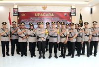 Upacara Sertijab untuk para Pejabat Utama Polres Pasuruan dan Kapolsek jajaran, bertempat di ruang Rupatama Mapolres Pasuruan. (foto: ist)