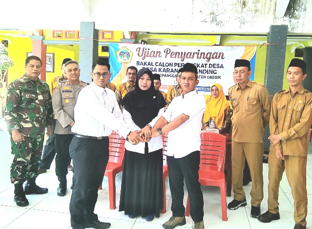 Pelaksanaan Seleksi Penjaringan Perangkat Desa, Kepala Dusun Karangsemanding, Kecamatan Balongpanggang, Gresik. ( Dok. Harianjatim.id)