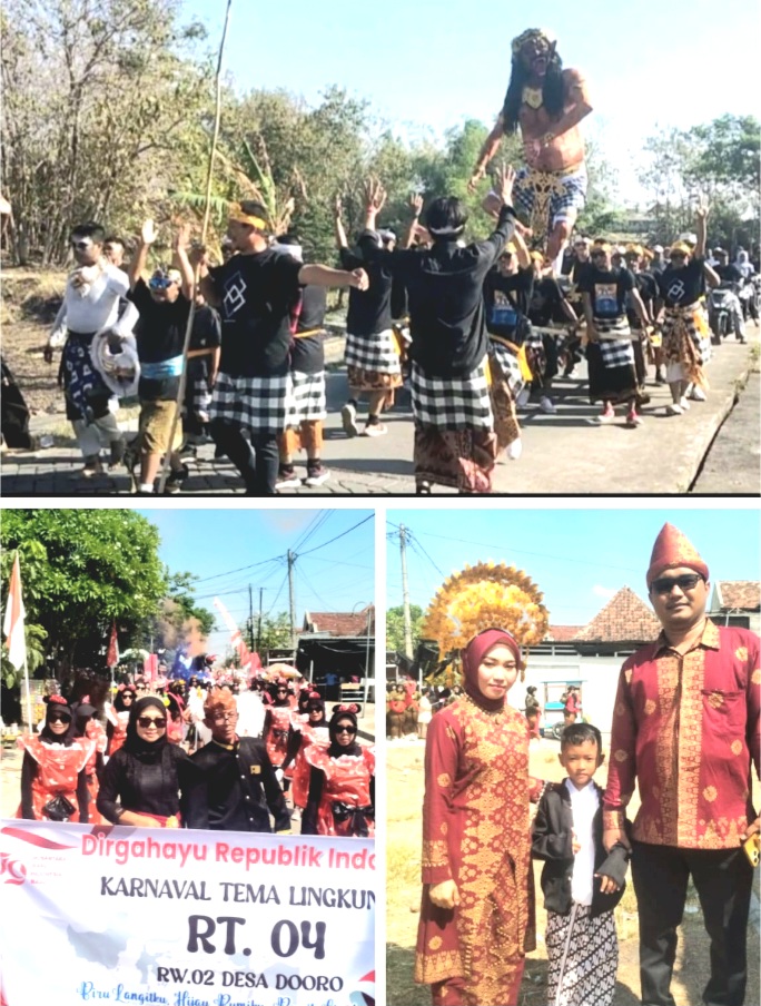 Suasana Festival karnaval Semarak P7lasan, Desa Dooro, Kecamatan Cerme, Kabupaten Gresik  (Dok. Harianjatim.id)