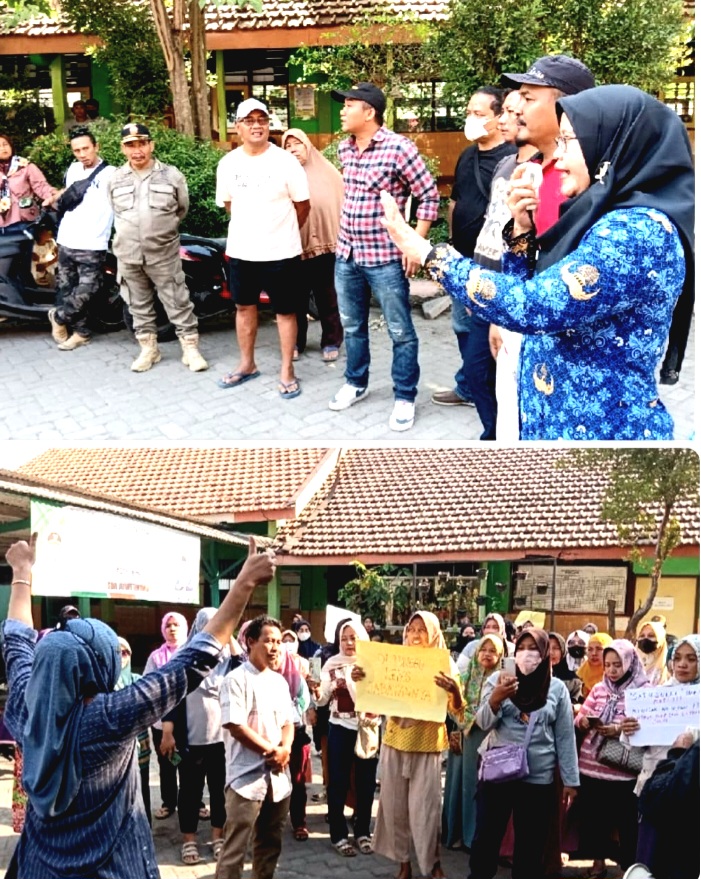 Aksi Demo Wali murid, SDN Juwet Kenongo, Tuntut Plt. Kepala Sekolah Mundur (Dok.Harianjatim.id)