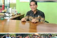 Kacung Budi Santoso, SPd MPd, selaku Kepala Sekolah SMPN 1 Pucuk dan Siswa yang berlatih PBB, persiapan untuk ikuti Lomba (Dok. Harianjatim.id)