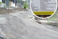 Lokasi Proyek Pemeliharaan Berkala Jalan Dayurejo- Talunongko, Kecamatan Prigen, Kabupaten Pasuruan, nampak tidak ada aktifitas pekerjaan  ( Dok. Harianjatim.id)