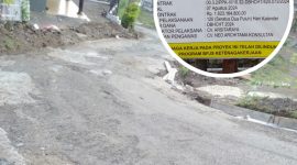 Lokasi Proyek Pemeliharaan Berkala Jalan Dayurejo- Talunongko, Kecamatan Prigen, Kabupaten Pasuruan, nampak tidak ada aktifitas pekerjaan  ( Dok. Harianjatim.id)