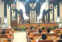 Samsul Hidayat S.Ag, Ketua DPRD Kabupaten Pasuruan Periode 2024-2029, Saat memberikan sambutan pertamanya (Dok.Harianjatim.id)