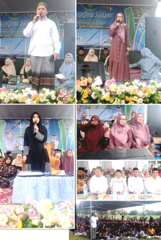 Peringatan Maulid Nabi Muhammad SAW, yang dilaksanakan Pemerintah Desa Gerogol, berlangsung cukup khusu' dan sukses   (Dok. Harianjatim.id)