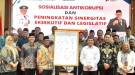 Komitmen bersama, penandatanganan Pakta Integritas, DPRD dan Pemerintah Kabupaten Pasuruan disaksikan oleh KPK RI   (Dok. Harianjatim.id)