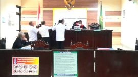 Suasana dalam Persidangan di Pengadilan Negeri Bangil, dengan agenda Pembuktian oleh team Satresnarkoba Polres Pasuruan. ( Dok. Harianjatim.id)