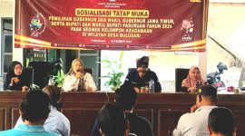 Pelaksanaan Sosialisasi Tatap Muka, Segmen Kelompok Keagammaan, di Kantor Balai Desa Bulusari, Kecamatan Gempol. (Dok. Harianjatim.id)