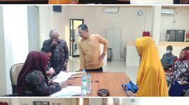 Suasana penyaluran BLT-DD Tahap IV Desa Kepadangan, Tulangan, Sidoarjo. (Dok.Harianjatim.id)
