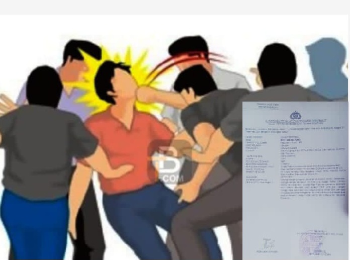 Foto : ilustrasi Kasus Pengeroyokan Beserta Surat Laporan dari Polres Pasuruan  