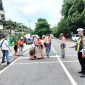 Peninggian Pita Kejut, di Jalan Raya Kalitengah, Pandaan, kolaborasi Dinas Perhubungan bersama Polres Pasuruan   (foto: ist)