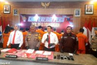 Konferensi Pers, Satresnarkoba Polres Pasuruan, Ungkap Kasus Penyalahgunaan narkotika (Dok.Harianjatim.id)