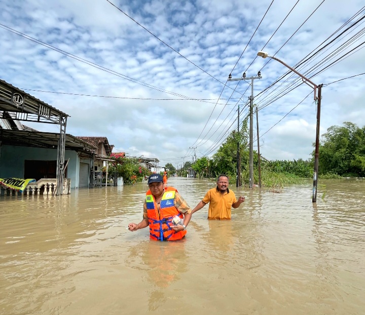 Menjadi Langganan Banjir, wilayah Gresik Selatan, memerlukan perhatian yang serius dari Pemerintah Kabupaten  Gresik  (Dok. Harianjatim.id)