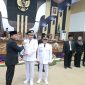 Sertijab antara Bupati dan Wakil Bupati Kabupaten Pasuruan Terpilih Rusdi Sutejo dan Gus Shobih Asrori bersama Purna tugas Pj. Bupati Dr. Nurkholis (Dok.Harianjatim.id)