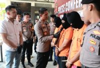 Kapolres Jember AKBP Bayu Pratama Gubunagi saat gelar Press konference ungkap Penyalahgunaan BBM Bersubsidi (foto: ist)