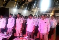 DPC Gerindra Kabupaten Pasuruan Saat Gelar Halal Bihalal dan Konsolidasi Room Meeting Rest Area Bundaran Gempol (Dok. Harianjatim.id)