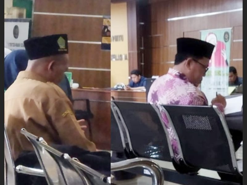 Diduga Oknum Makelar kasus yang bermain di PA Bangil yang sempat tersorot kamera (Dok. Harianjatim.id)