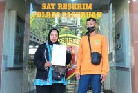 Indah Novitasari (40)korban penganiayaan oleh atasannya resmi laporkan ke Polres Pasuruan (Dok. Harianjatim.id)