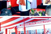 Bupati Gresik, Fandi Akhmad Yani saat Lounching Serentak Koperasi Desa Merah Putih di Ujung Pangkah (Dok.Harianjatim.id)