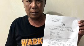 Ramidi saat melaporkan kehilangan STNK sepeda motornya ke Polsek Balongpanggang   (Dok. Harianjatim.id)