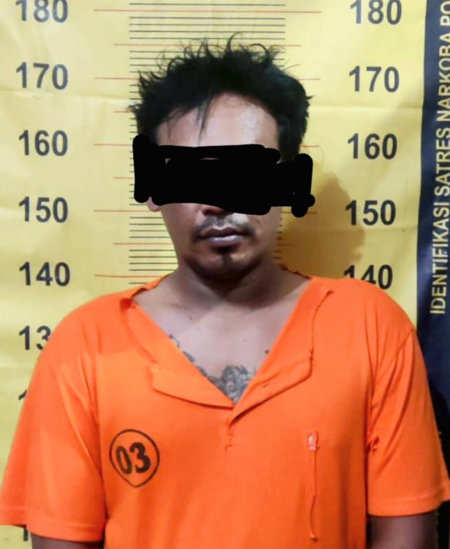 MSD (36), warga Jakarta Timur, yang telah masuk DPO berhasil ditangkap Satresnarkoba Polres Pasuruan (foto :ist)