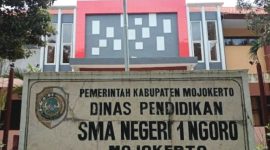 Foto nampak depan SMAN 1Ngoro kabupaten mojokerto (foto.sail)