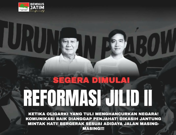 Sumber : Release resmi BEM Nusantara Jatim 