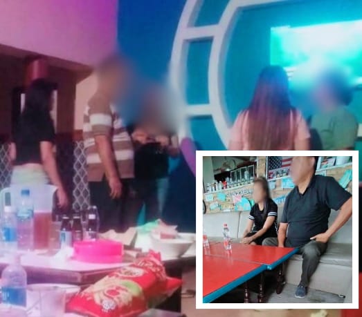 Pesta yang digelari Kades Duyung bersama Fr di kawasan Villa Trawas (Dok.harianjatim.id) 