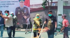 Kejari bersama Forkopimda Pasuruan  menggelar pemusnahan barang bukti tindak pidana setelah ada keputusan inkracht dari Pengadilan Negeri Bangil (Dok.harianjatim.id) 
